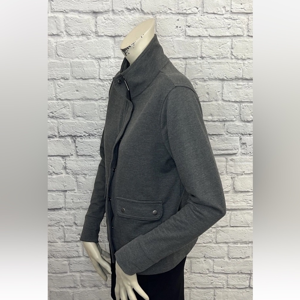 BANANA REPUBLIC GRAY LONG SLEEVE ZIP UP JACKET SIZE M - Picture 3 of 5